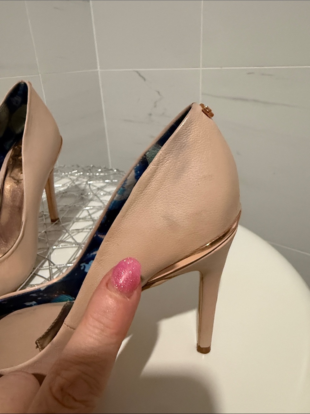 Ted Baker Kawwa Leather Heels in Rose Size 6.5 - Picture 12 of 14